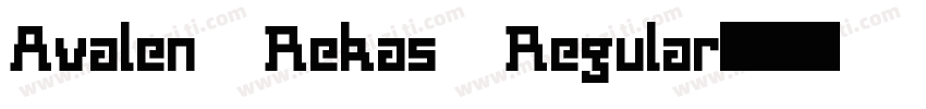 Avalen Rekas Regular字体转换